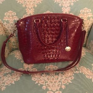 Brahmin Duxbury satchel in Carmine Red